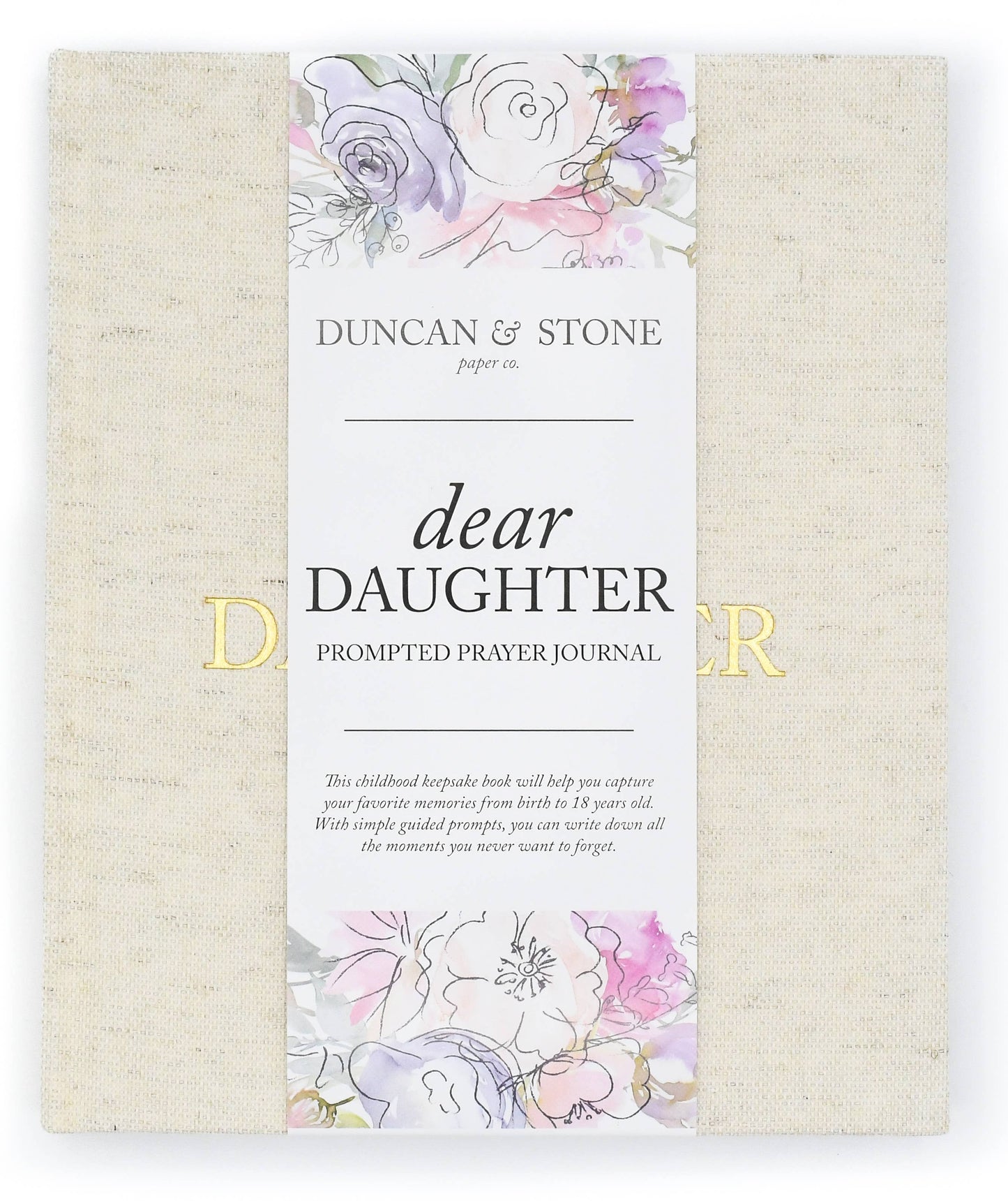 Dear Daughter Childhood Keepsake Book | Christmas Gift: Cream
