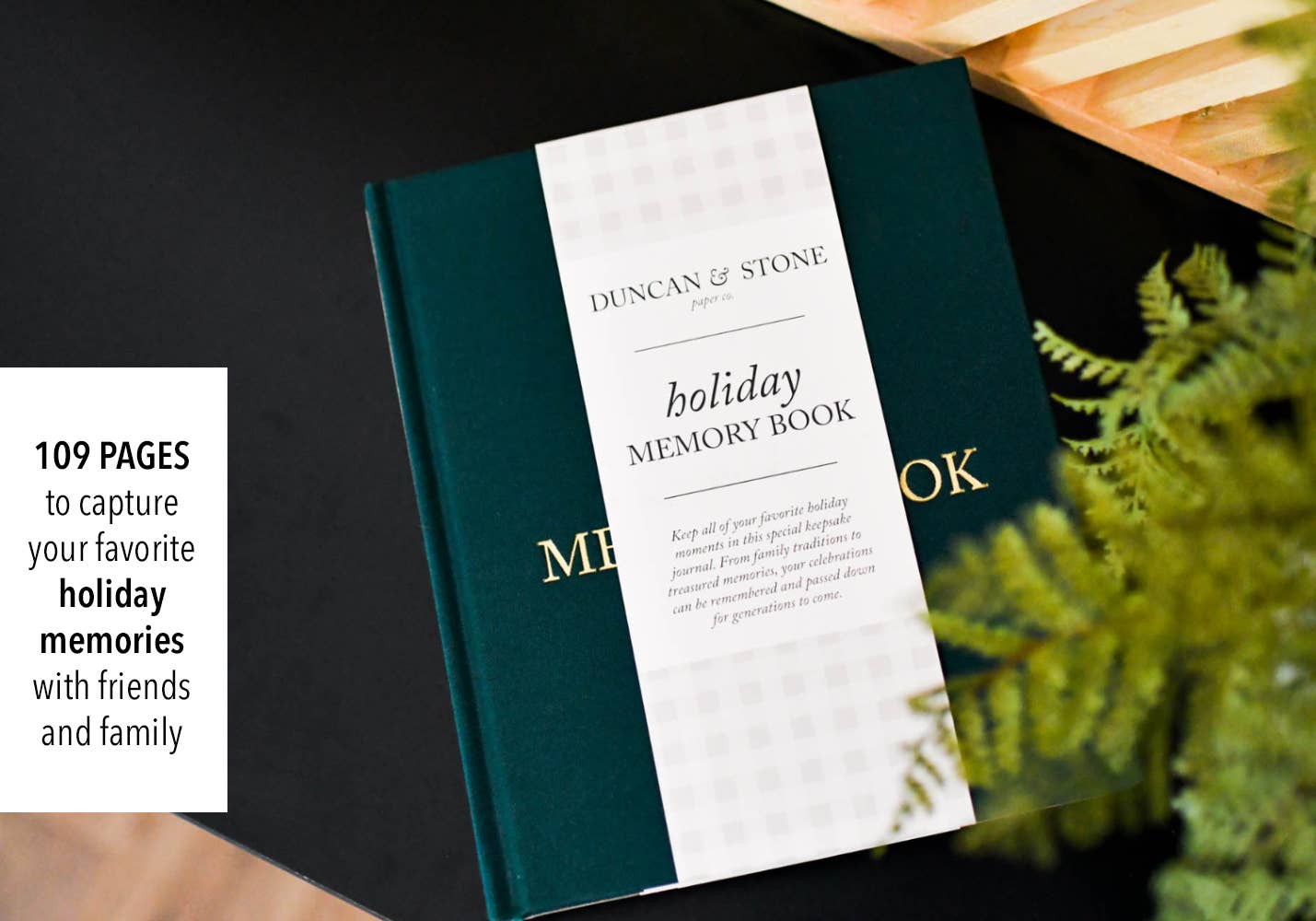Holiday Memory Book & Family Keepsake | Memory Scrapbook: Taupe