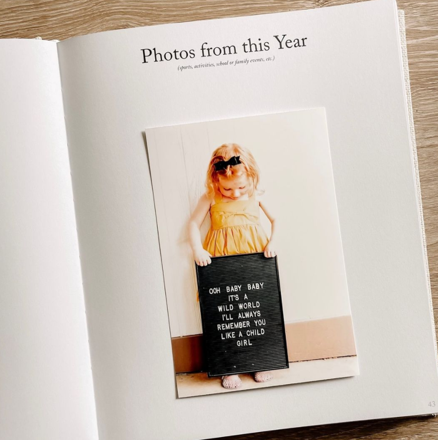 Dear Daughter Childhood Keepsake Book | Christmas Gift: Cream