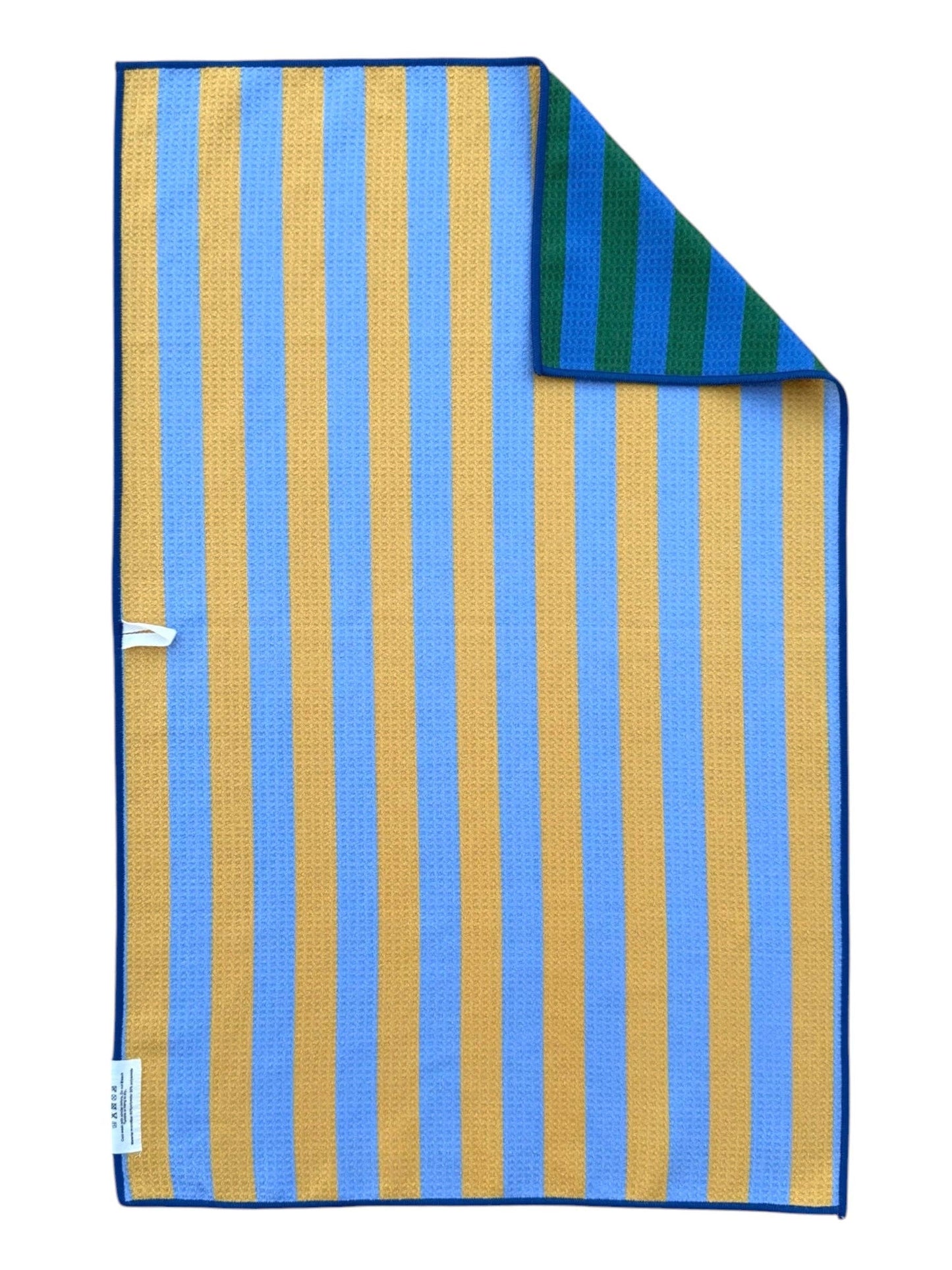 Sam: Reversible Hand Towel: Yellow/Blue / 19x29in