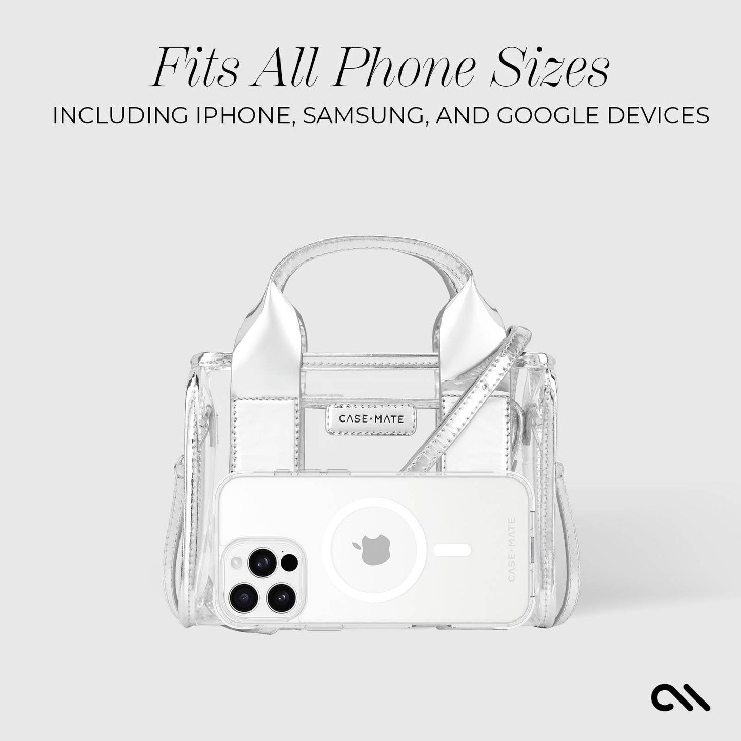 Case-Mate Stadium Approved Micro Tote Bag: Silver