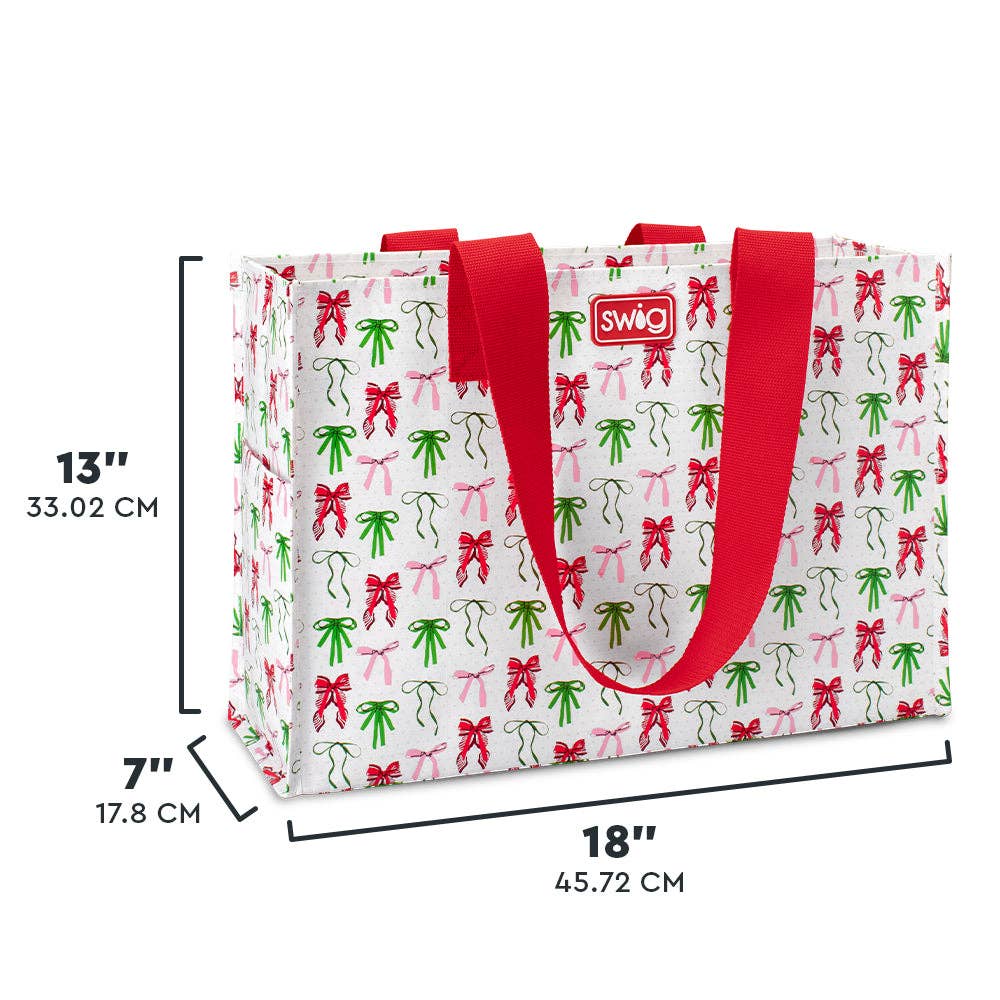 Ribbons and Bows Reusable Bag (Large)