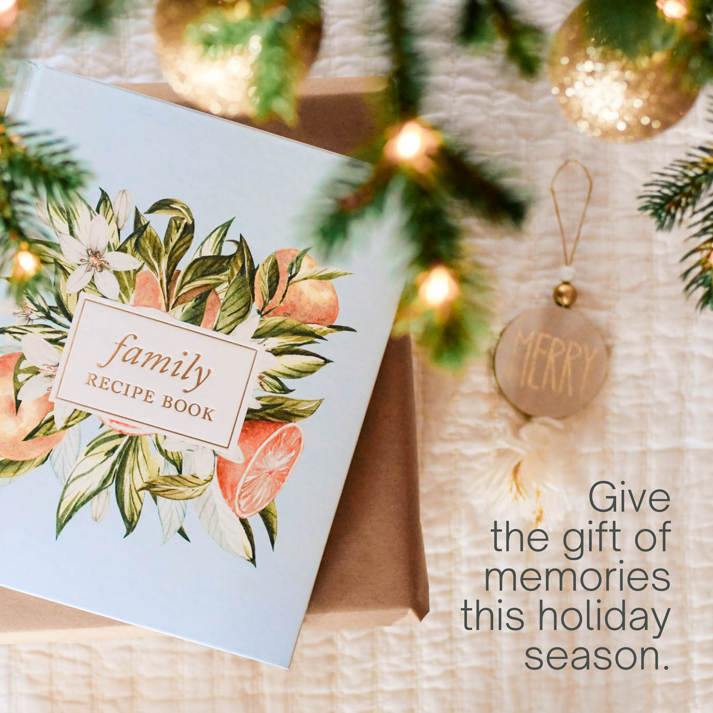 Family Recipe Book & Keepsake Journal | Blank Cookbook