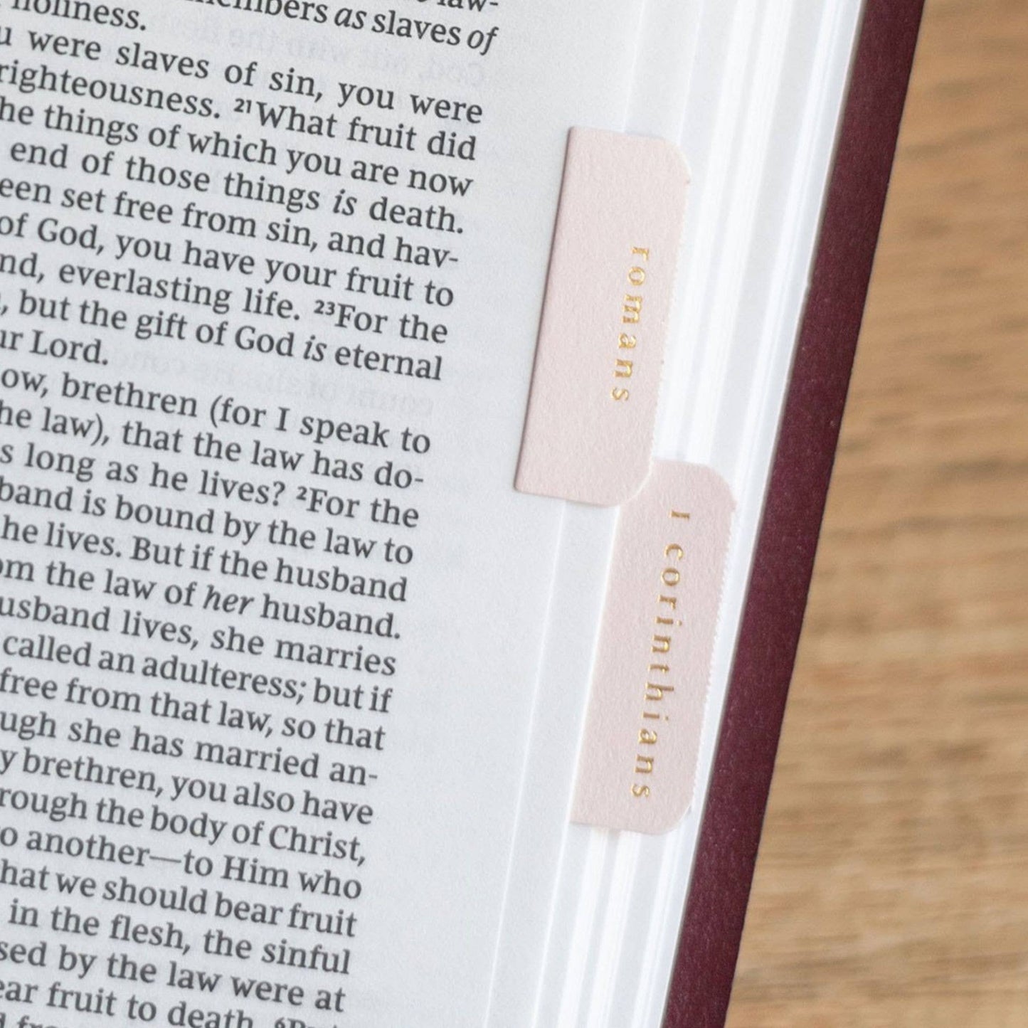Bible Tabs - Pink and Cream