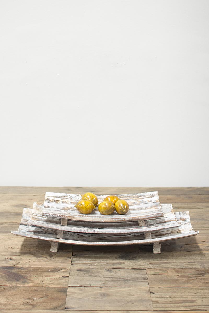Rectangle Curved Wooden Bowls