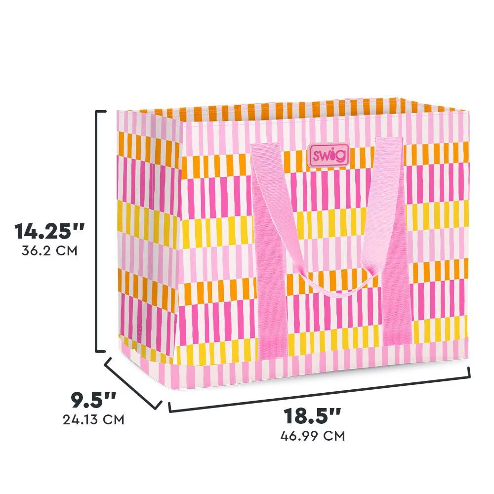Sherbet Stripe Jumbo Tote Bag