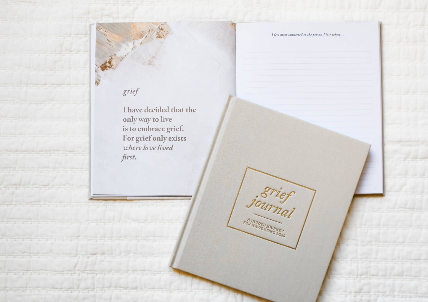 Grief Journal - Teal | Sympathy Gift | Loss of Child Journal: Sand