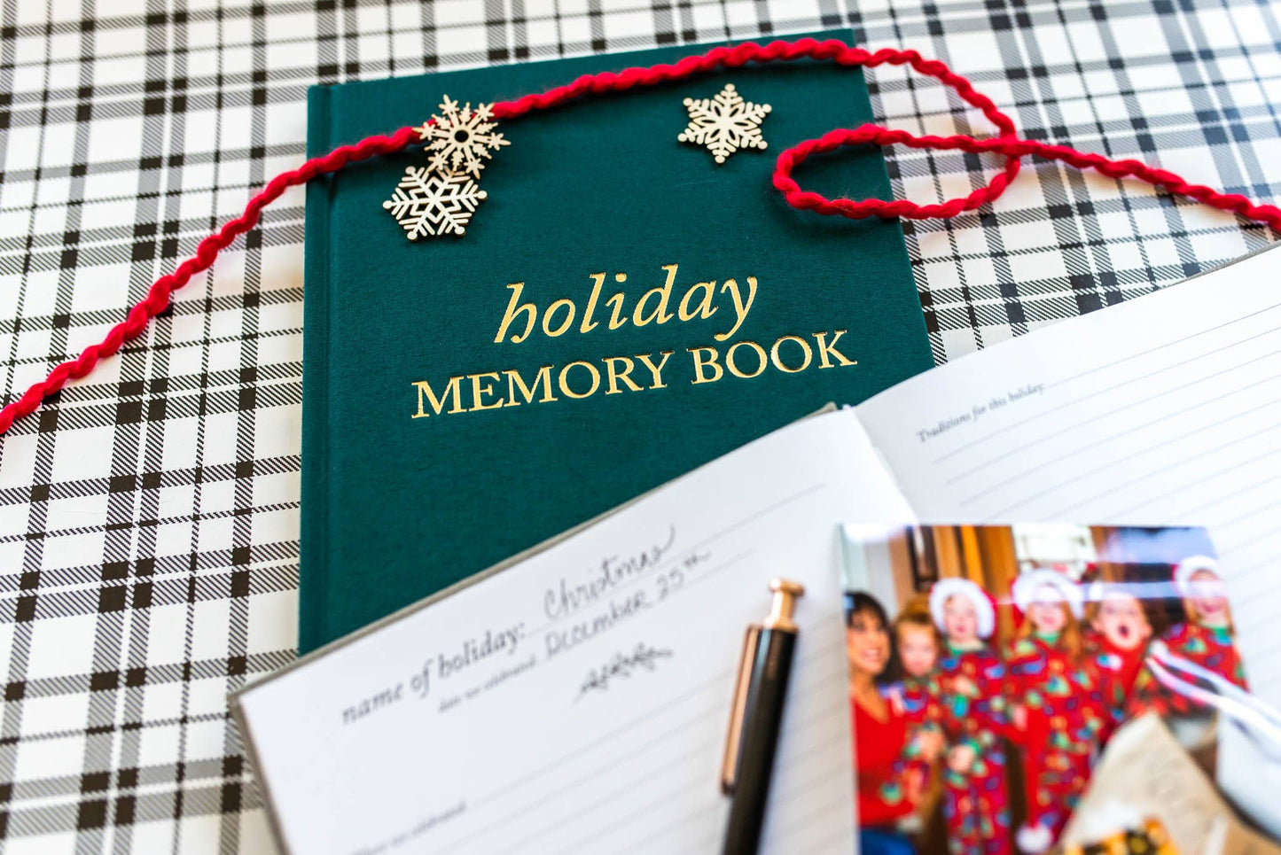 Holiday Memory Book & Family Keepsake | Memory Scrapbook: Taupe