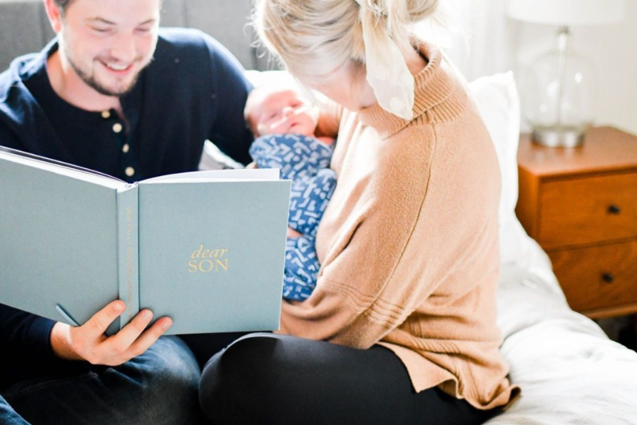 Dear Son Childhood Keepsake Book | Gift for Mom or Spouse: Cream