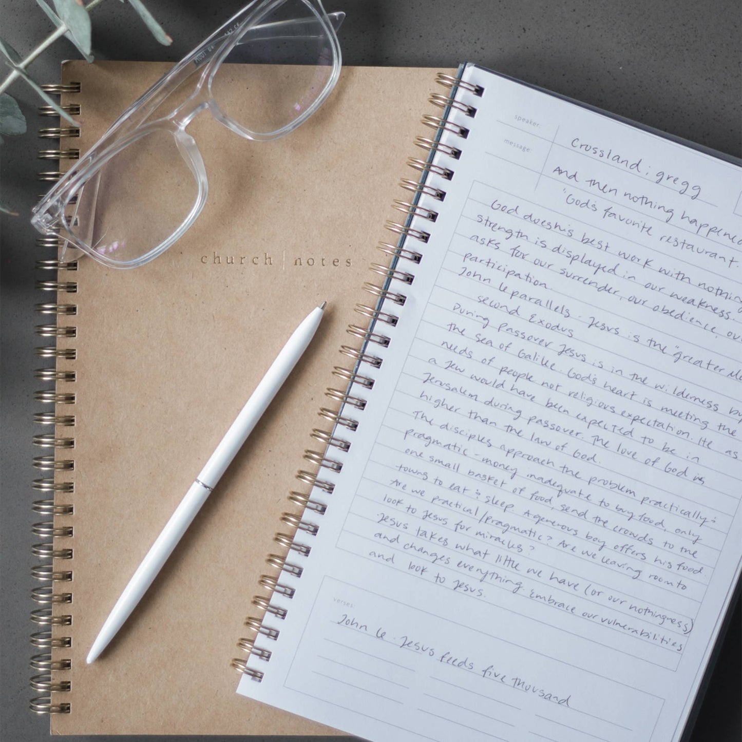 Church Notes Notebook - Kraft