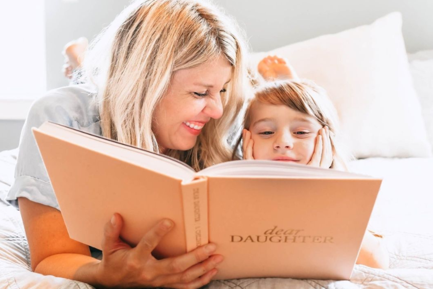 Dear Daughter Childhood Keepsake Book | Christmas Gift: Cream