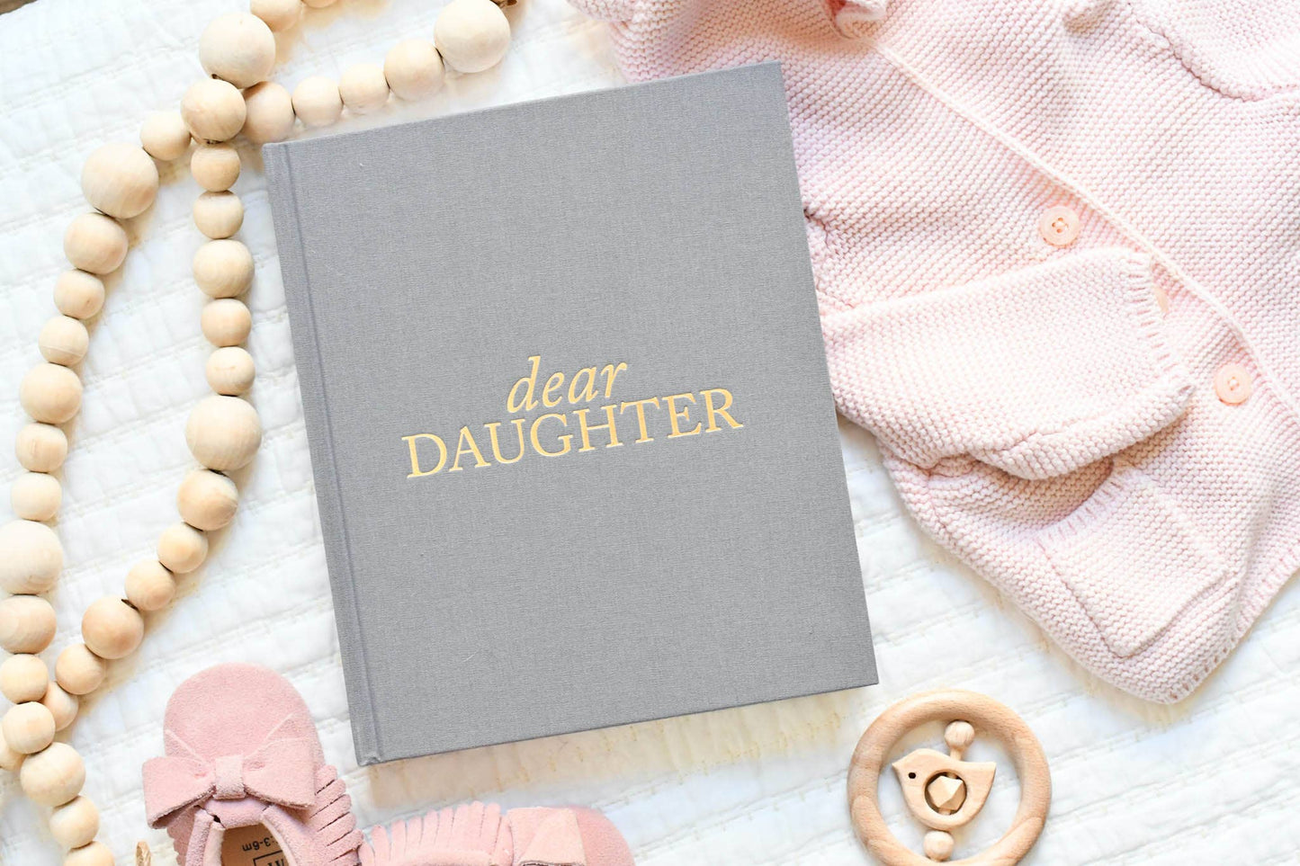 Dear Daughter Childhood Keepsake Book | Christmas Gift: Cream