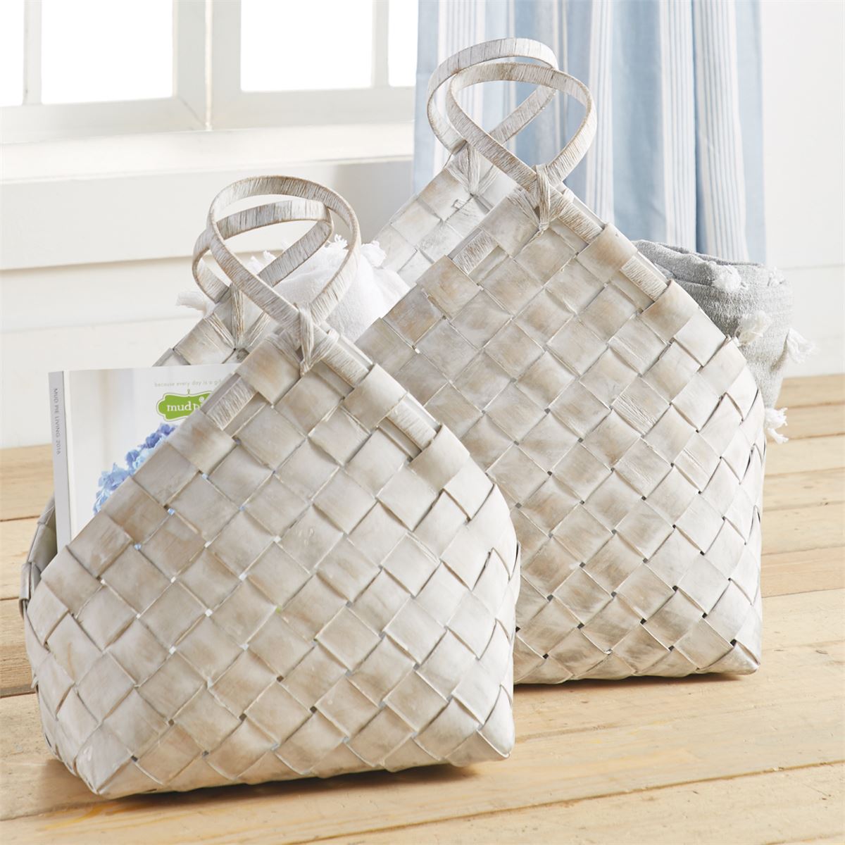 Woven Wood Basket- small