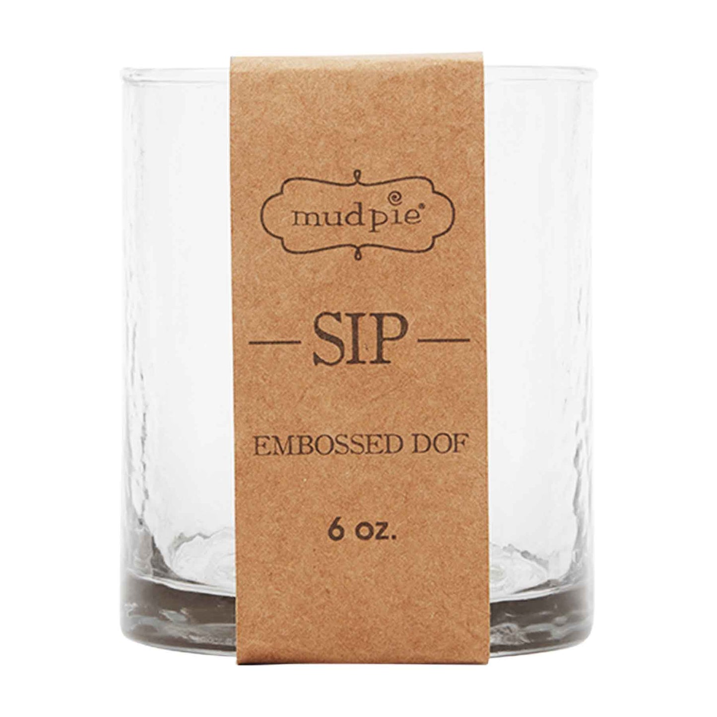 SIP EMBOSSED GLASS SET OF 2