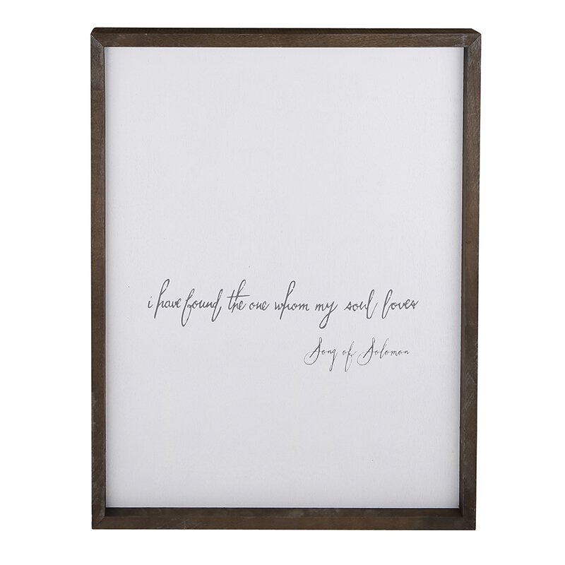 Face to Face Cadet Word Board- I Have Found The One My Soul Loves