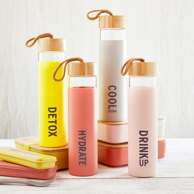 Glass Water Bottle - Hydrate
