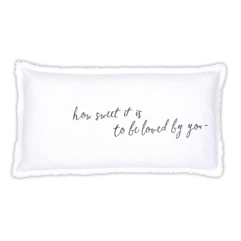 Face to Face Lumbar Pillow - How Sweet It Is To Be Loved By You