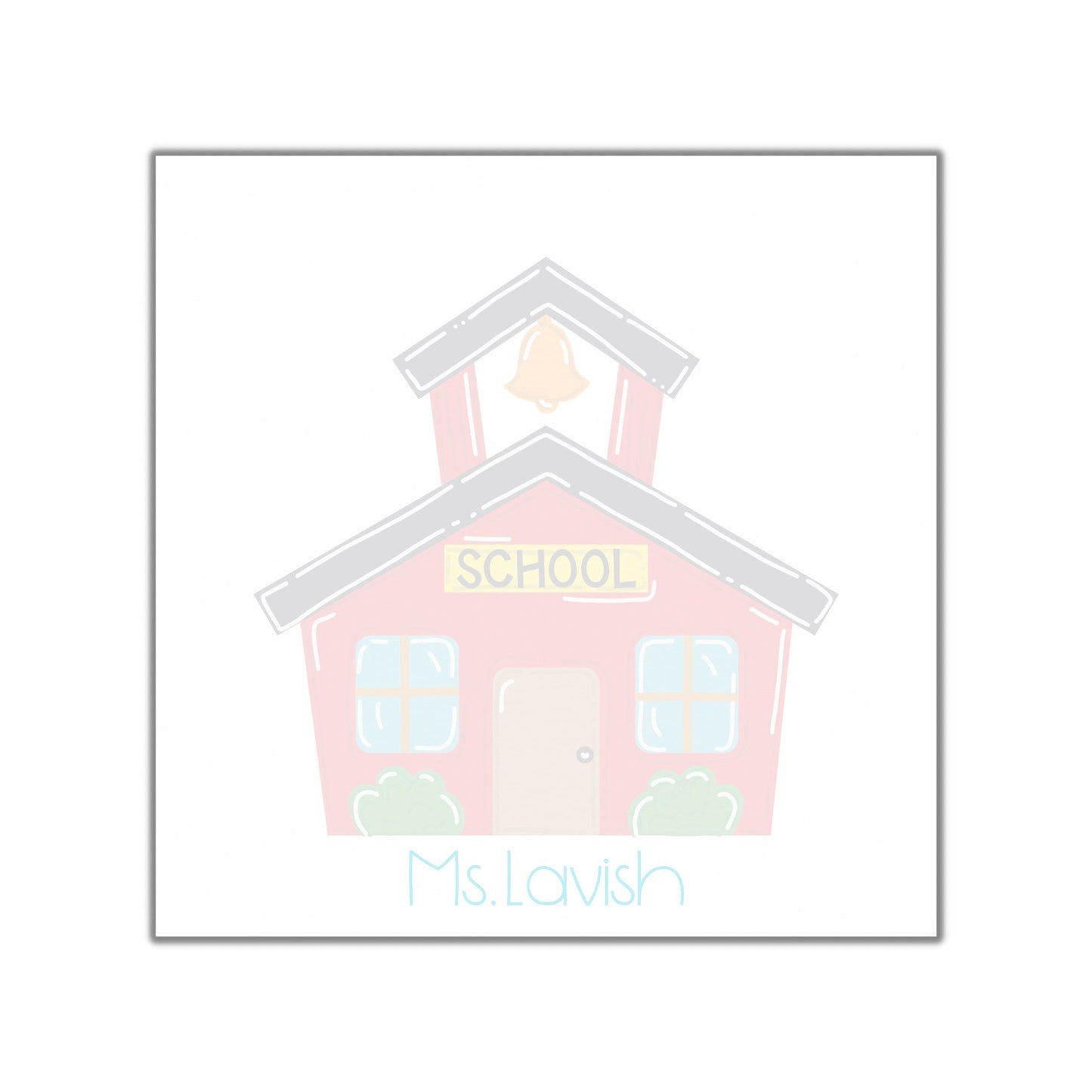 Personalized 6x6 Schoolhouse Notepad