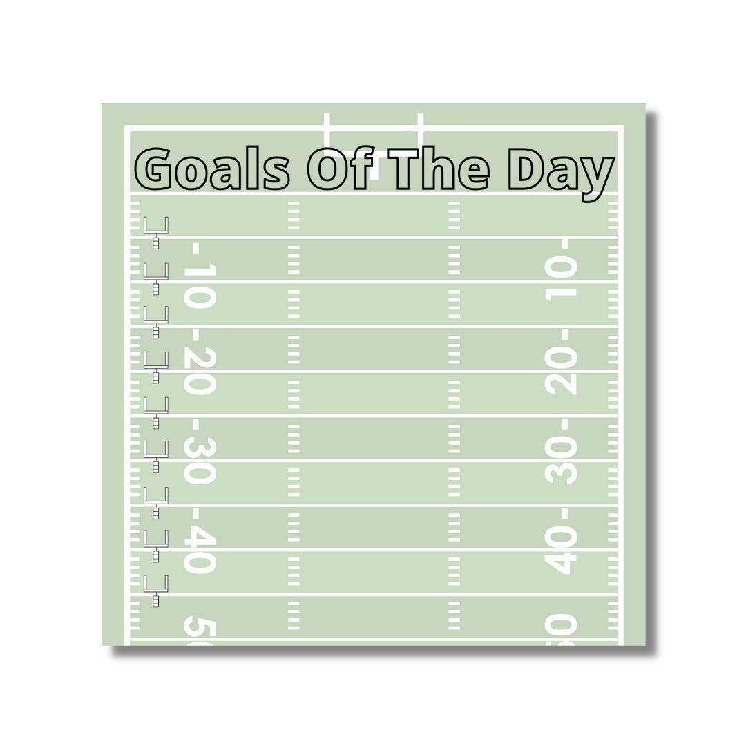 Goals Of The Day Notepad