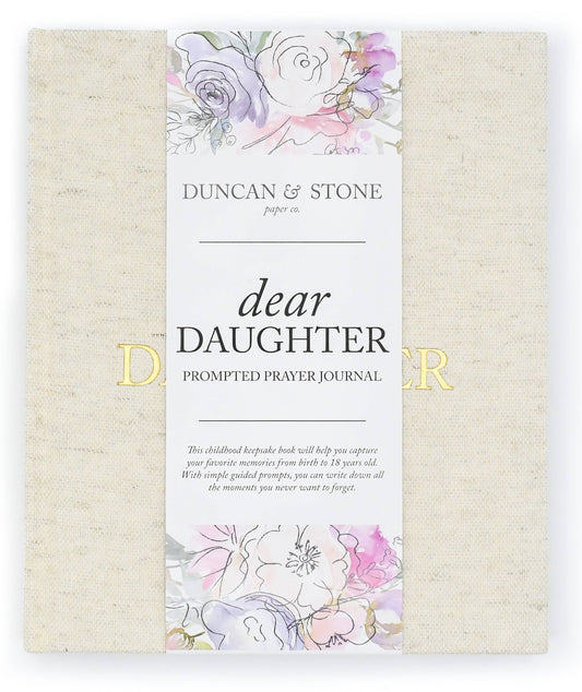 Dear Daughter Childhood Keepsake Book | Christmas Gift: Cream