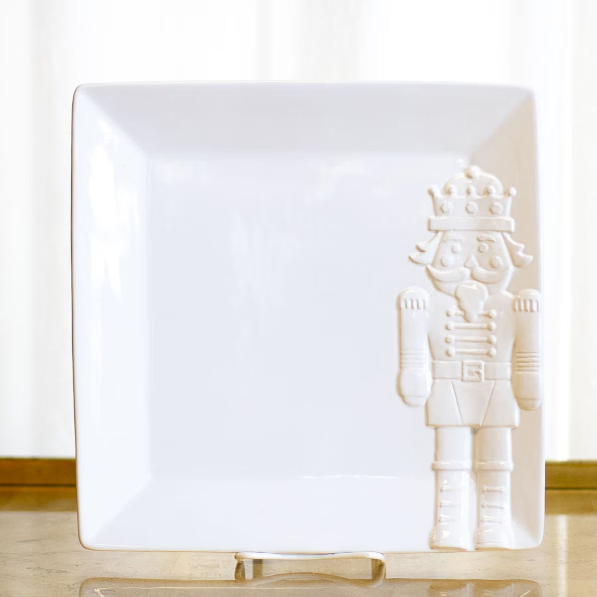 Square Royal Nutcracker Embossed Platter