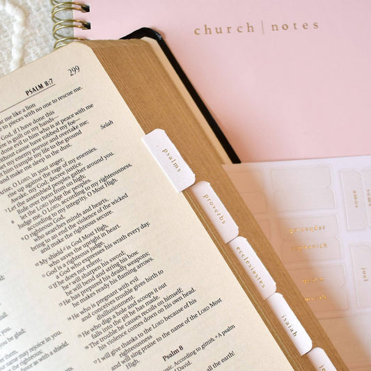 Bible Tabs - Pink and Cream