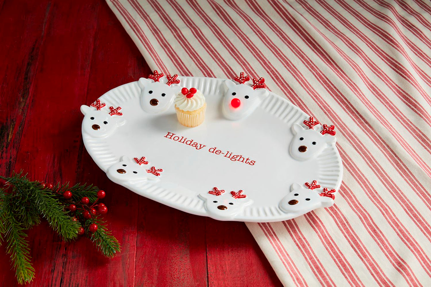 Light-Up Reindeer Platter