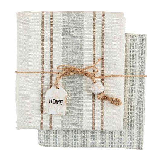 Mixed Waffle Dish Towel Set