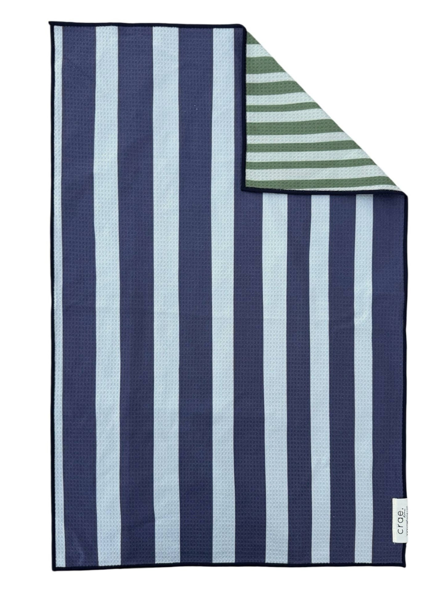 Fred: Reversible Hand Towel: Green/Blue / 19x29 / Hand Towel