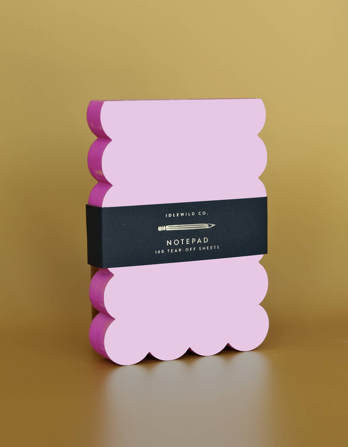 Scalloped Shaped Notepad | Lilac + Hot Pink Edge