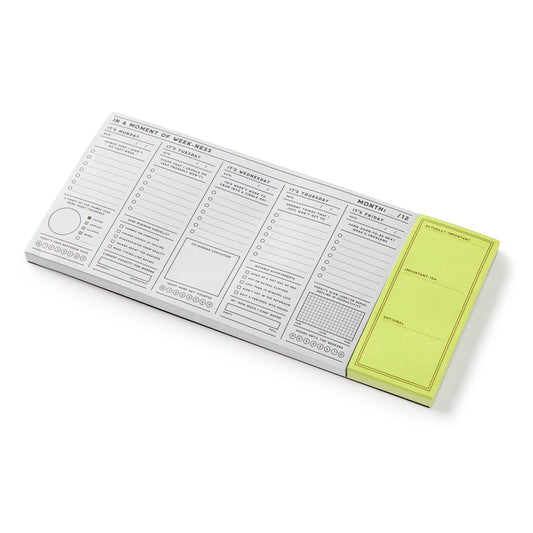 Brass Monkey In a Moment of Weekness Weekly Planner Pad