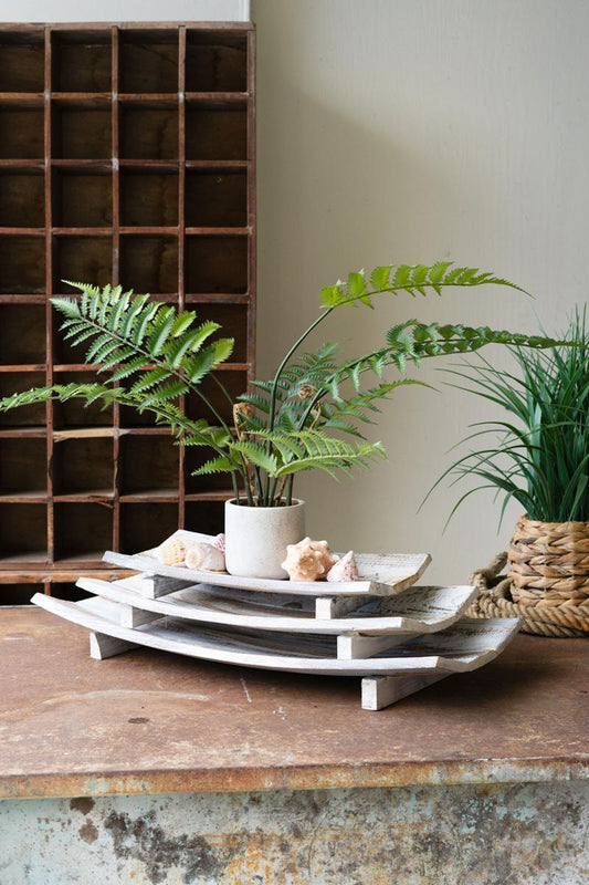 Rectangle Curved Wooden Bowls
