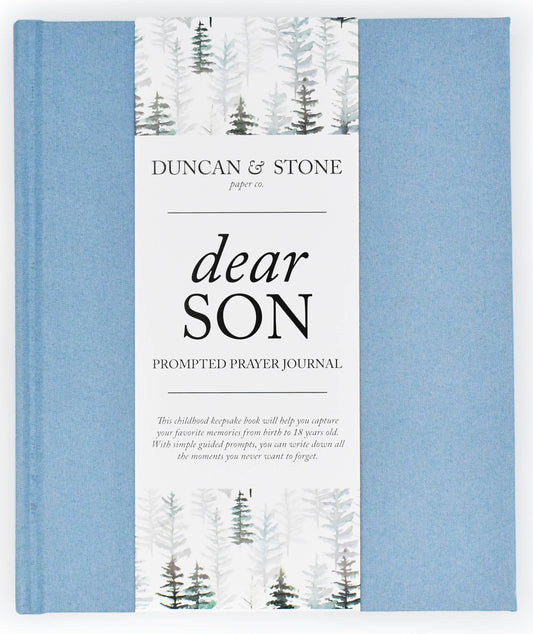 Dear Son Childhood Keepsake Book | Gift for Mom or Spouse: Cream