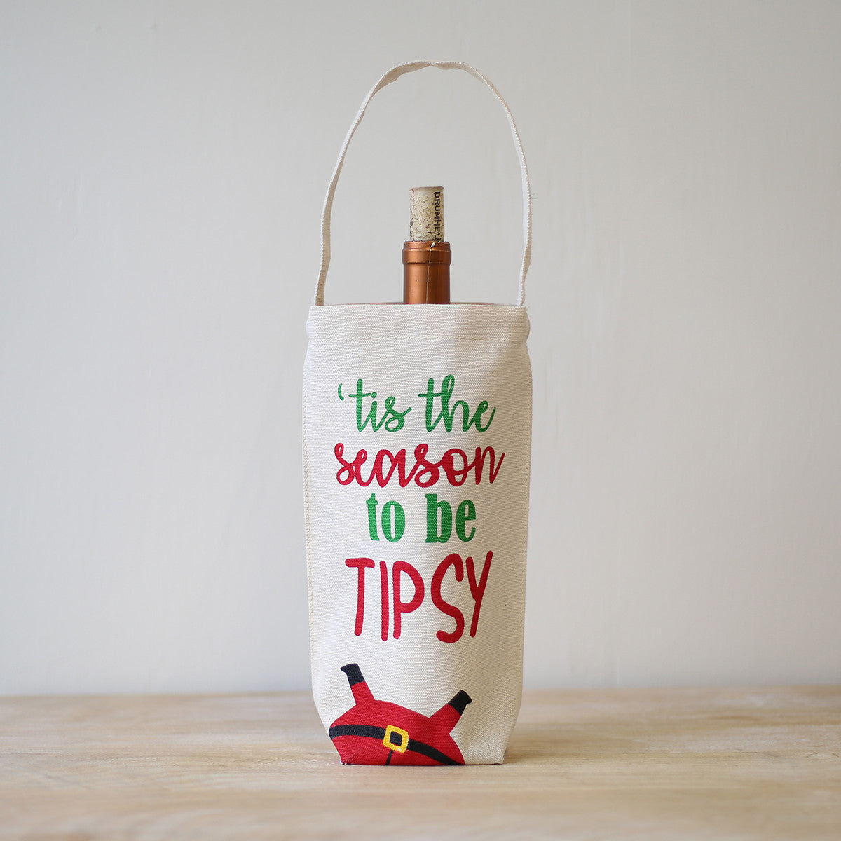 Tipsy Canvas Wine Bag