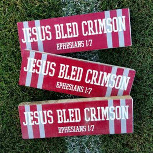 Jesus Bled Crimson Wood Block