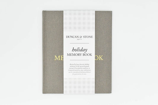 Holiday Memory Book & Family Keepsake | Memory Scrapbook: Taupe