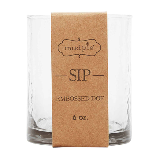 SIP EMBOSSED GLASS SET OF 2