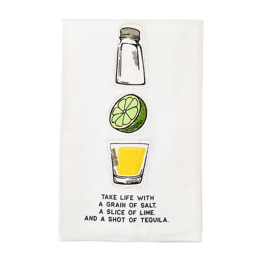 SALT AND LIME APPLIQUED TOWEL