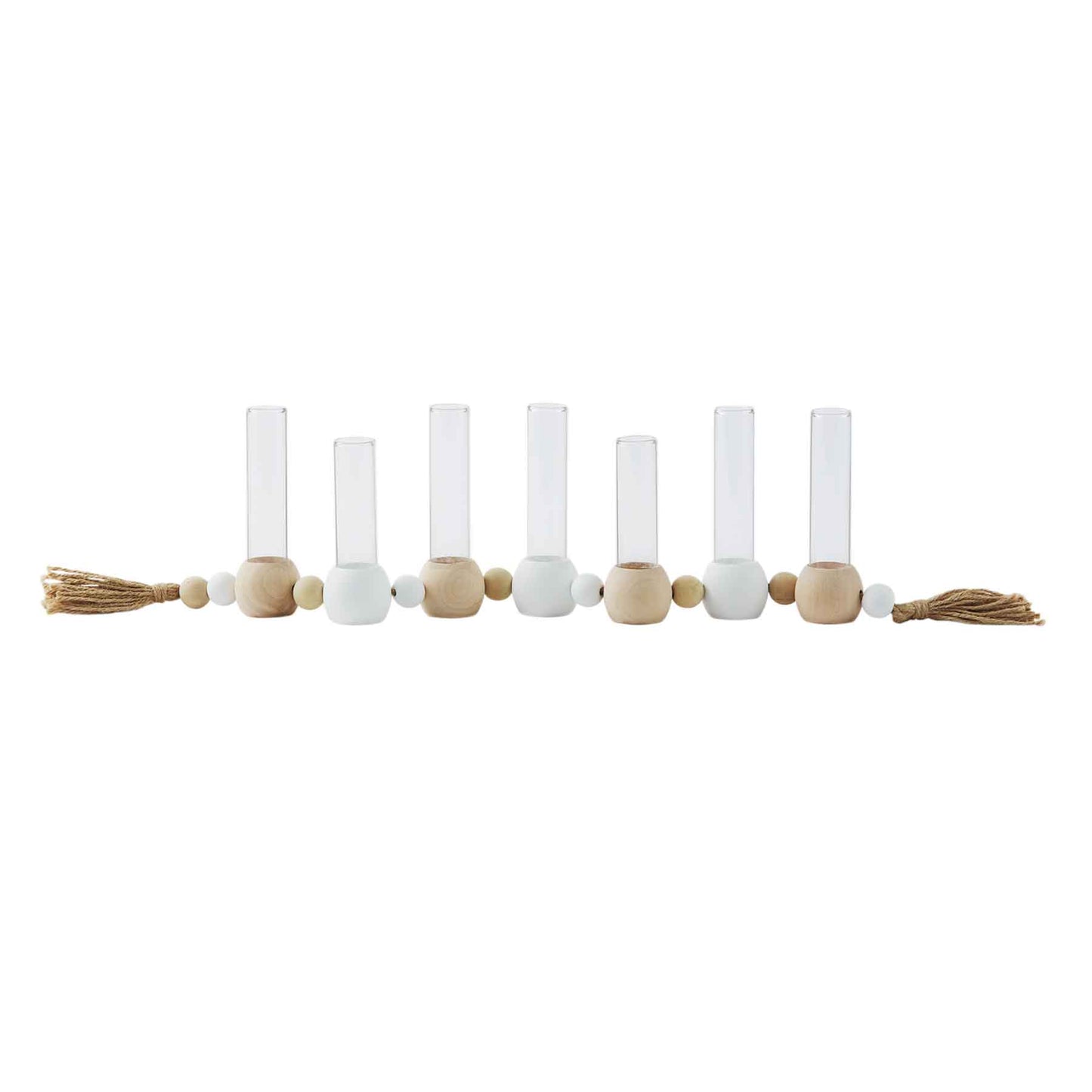 NATURAL CONNECTED BEADED VASES
