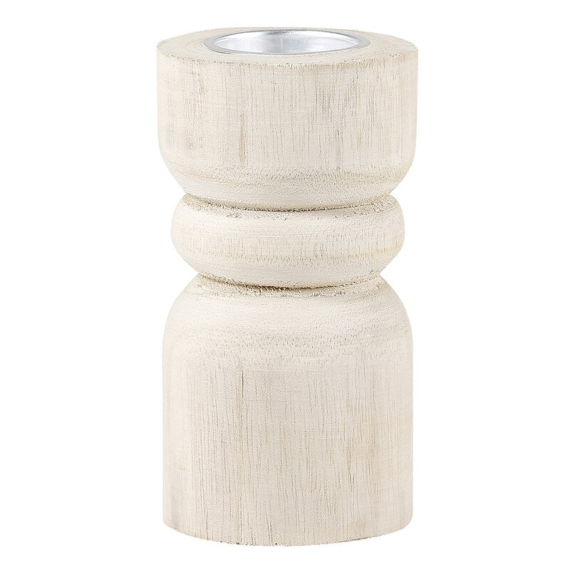 Small Candle Holder - Natural Wood