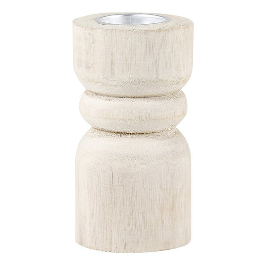 Small Candle Holder - Natural Wood