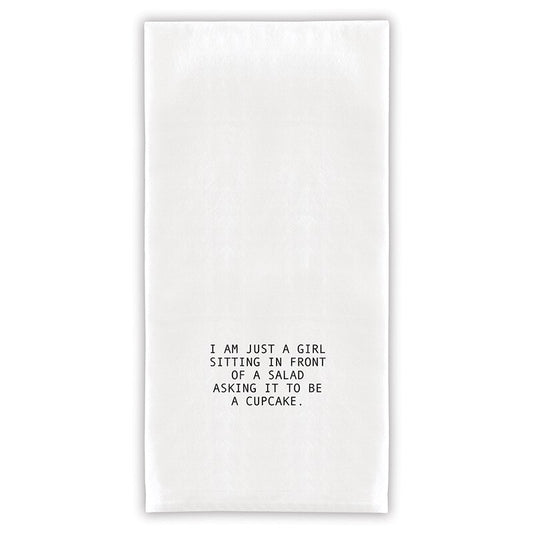 Face to Face Thirsty Boy Towels - I'm Just A Girl Sitting In Front Of A Cupcake