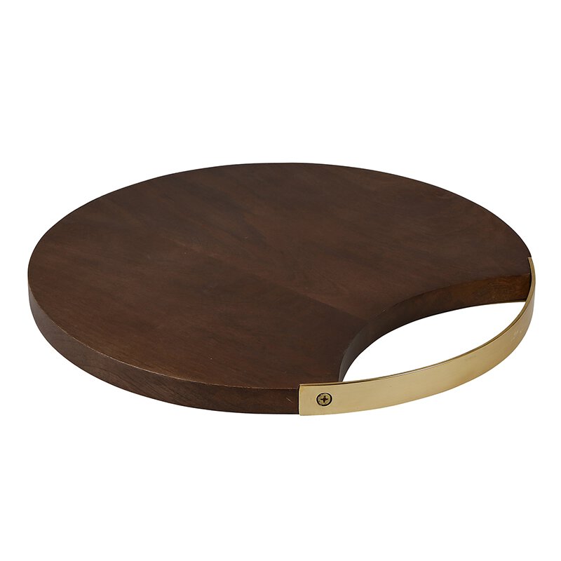 Wood + Brass Board - 12" Dia