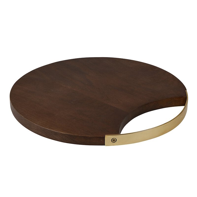 Wood + Brass Board - 16" Diameter