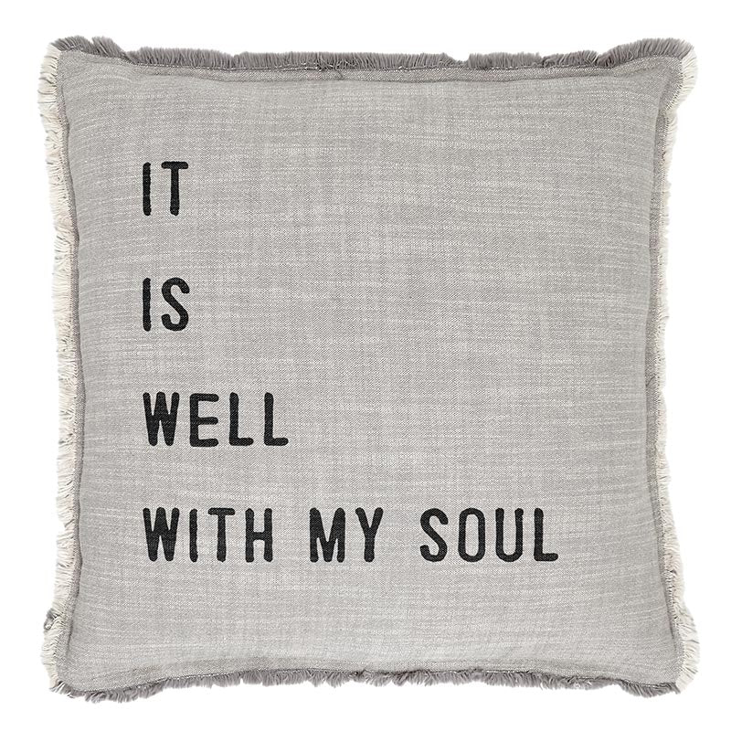 Face to Face Euro Pillow - It Is Well With My Soul