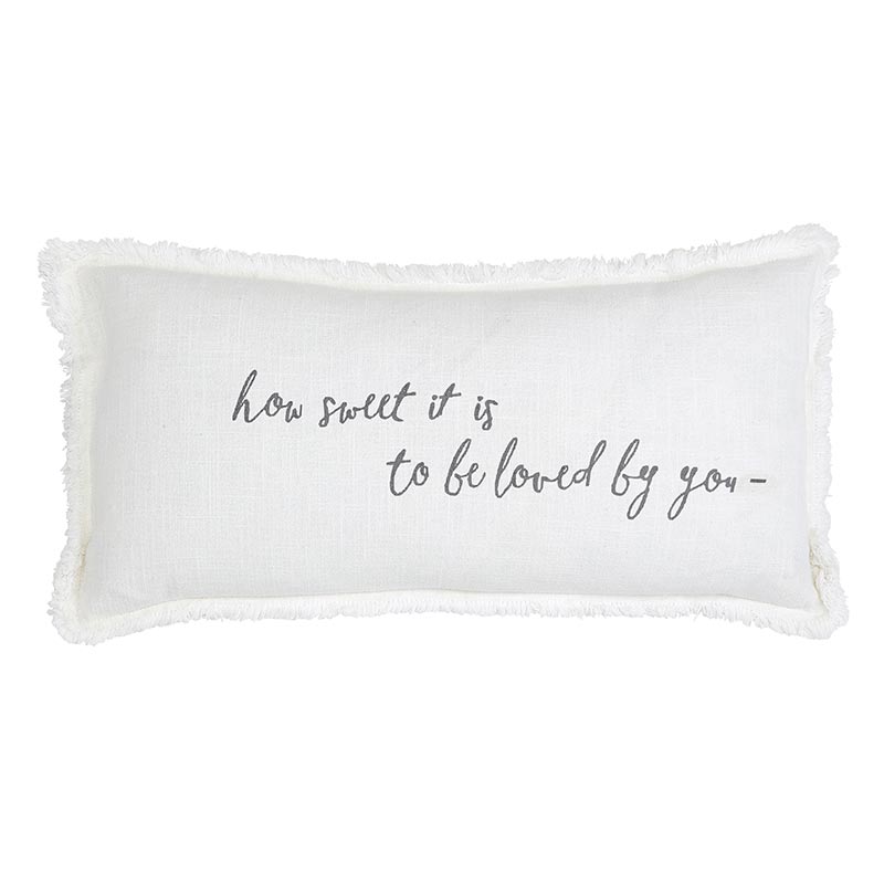 Face to Face Lumbar Pillow - How Sweet It Is To Be Loved By You