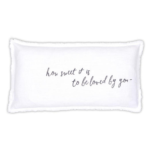 Face to Face Lumbar Pillow - How Sweet It Is To Be Loved By You