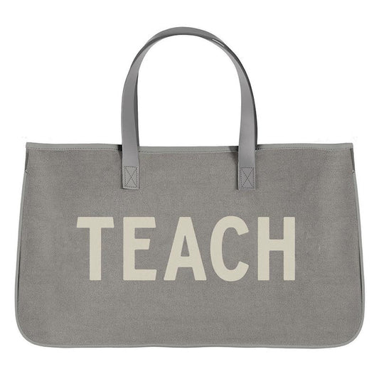 Grey Canvas Tote - Teach