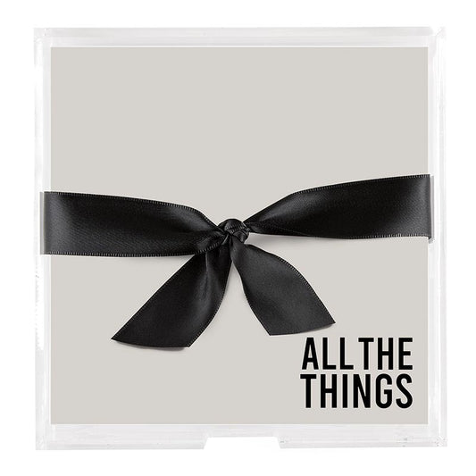 Square Acrylic Notepaper Tray - All The Things