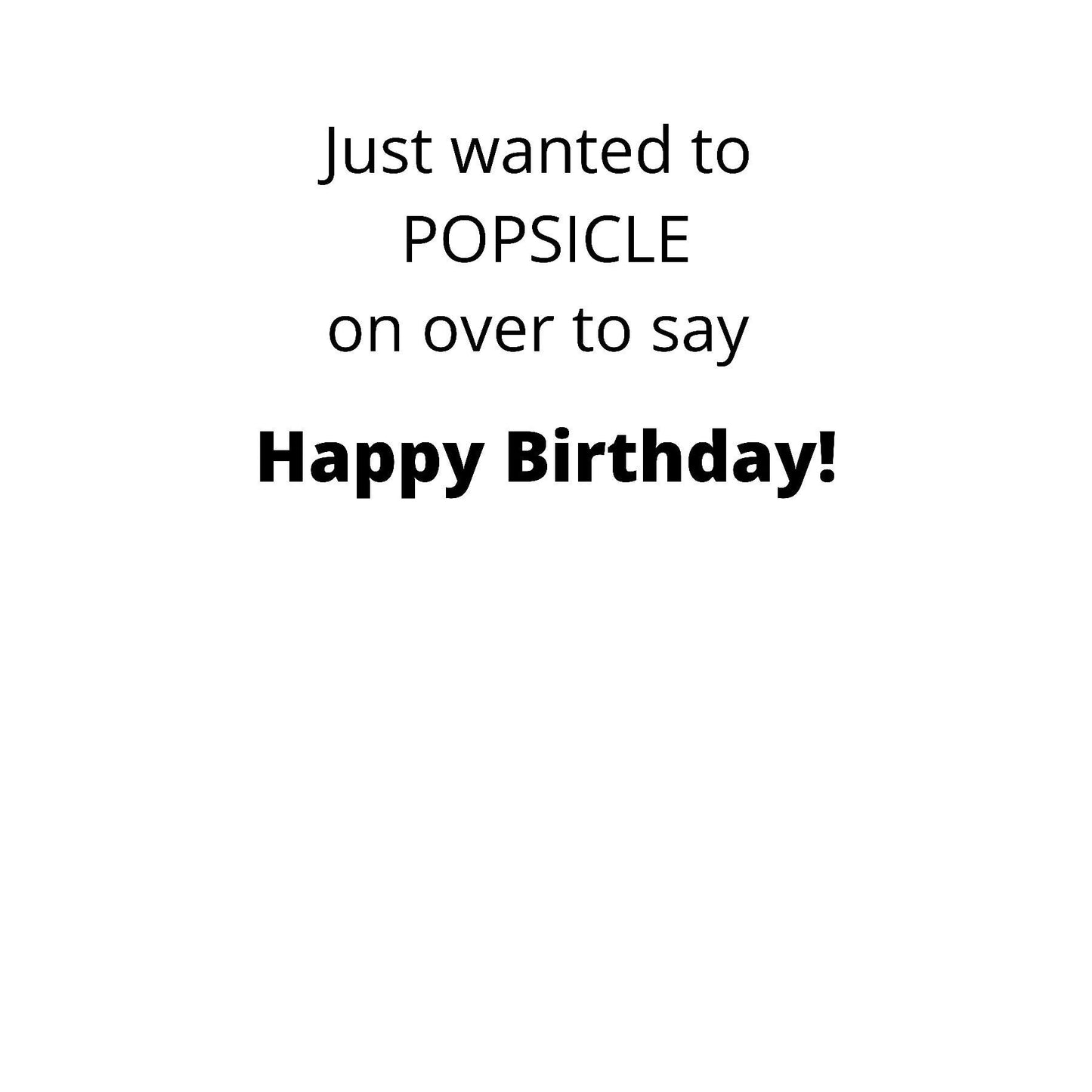 Handmade Popsicle Birthday Card